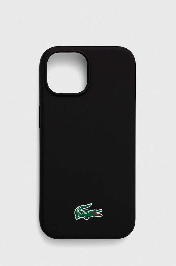 Lacoste etui na telefon iPhone 15 6.1 na telefon czarny LCHMP15SSLOK
