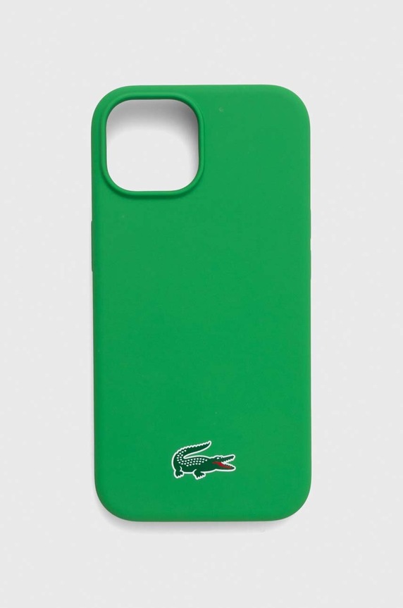 Lacoste telefon tok iPhone 15 6,1 telefonhoz zöld LCHMP15SSLON