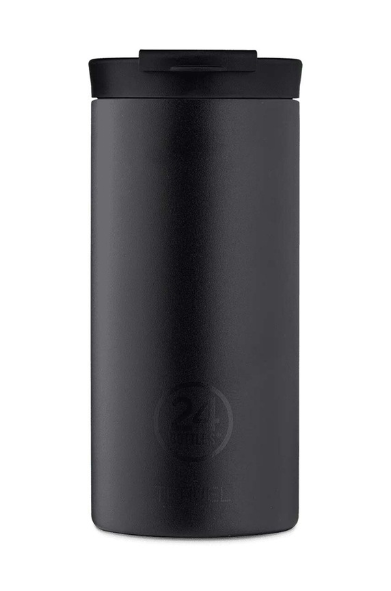 24bottles cană termică Travel Tumbler 600ml Stone Tuxedo Black negru TravelTumbler.600Stone