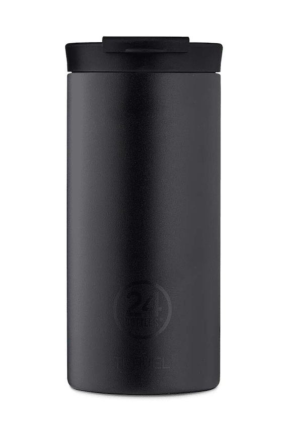 24bottles cană termică Travel Tumbler 600ml Stone Tuxedo Black negru TravelTumbler.600Stone