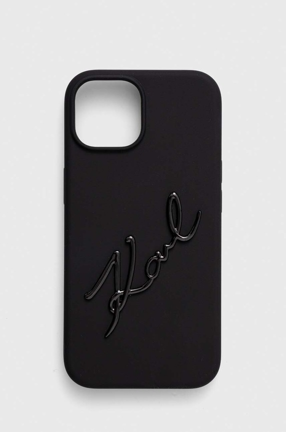 Puzdro na mobil Karl Lagerfeld iPhone 15 / 14 / 13 6.1'' na mobil čierna KLHCP15SSKSBMCK