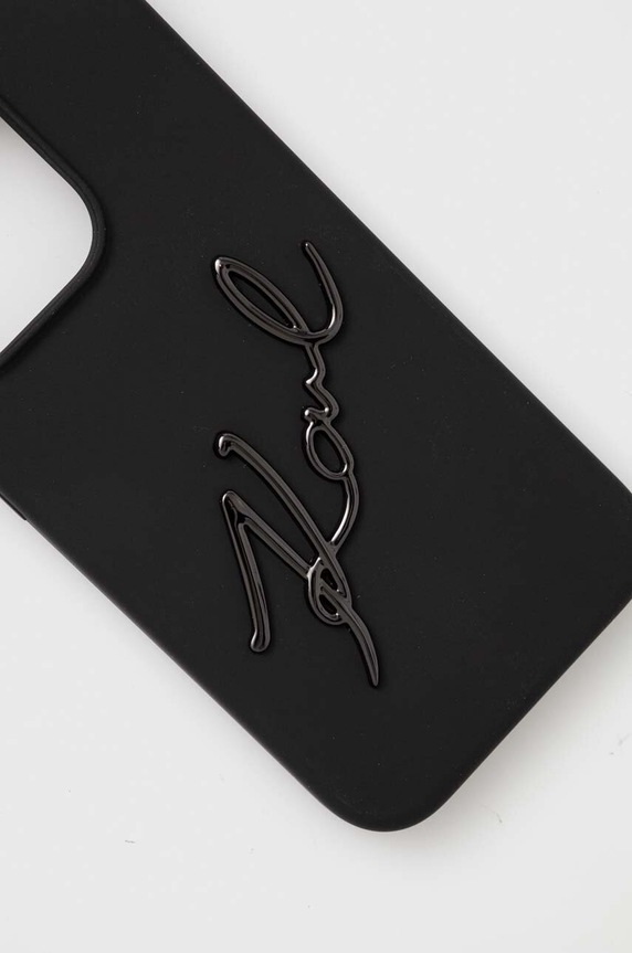 Puzdro na mobil Karl Lagerfeld iPhone 15 Pro 6.1'' KLHCP15LSKSBMCK čierna AA00