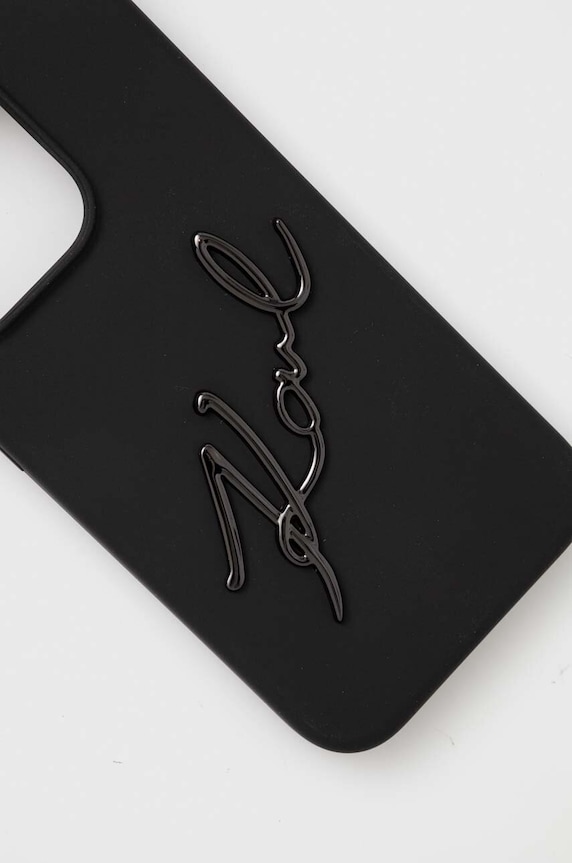 Puzdro na mobil Karl Lagerfeld iPhone 15 Pro 6.1'' KLHCP15LSKSBMCK čierna AA00