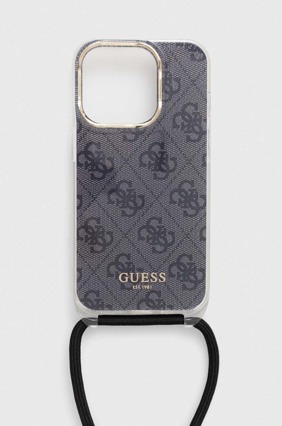 Guess etui na telefon iPhone 15 Pro 6.1" GUHCP15LHC4SEK czarny AA00
