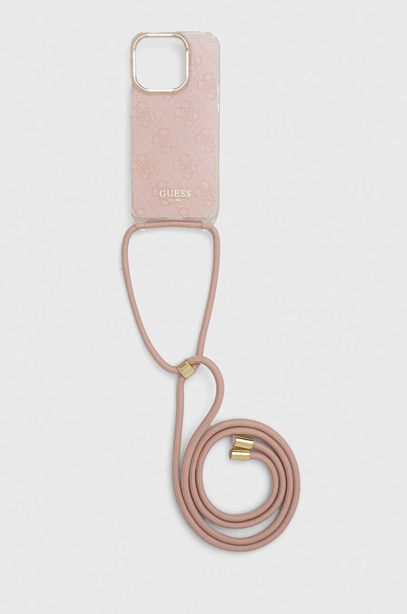 Guess custodia per telefono iPhone 15 Pro 6.1" GUHCP15LHC4SEP rosa AA00