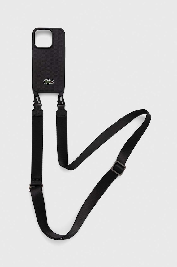 Θήκη κινητού Lacoste iPhone 15 Pro 6.1" LCHCP15LSPVCK μαύρο AA00