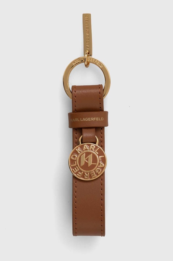Karl Lagerfeld portachiavi in pelle marrone 241W3803