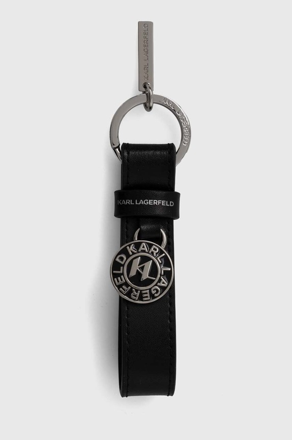 Karl Lagerfeld brelok skórzany czarny 241W3803
