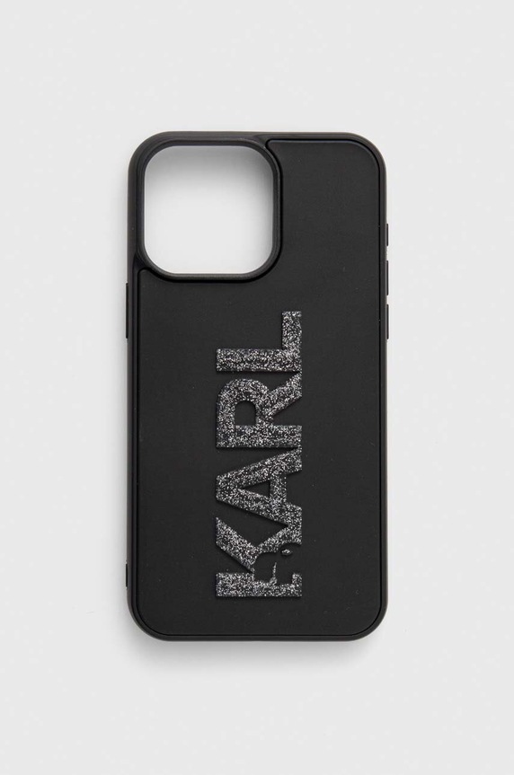 Karl Lagerfeld Husă pentru telefon iPhone 15 Pro Max 6.7" pentru telefon negru KLHCP15X3DMBKCK