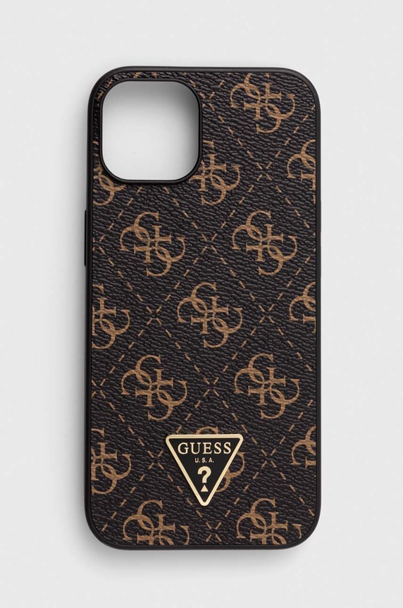 Guess telefon tok iPhone 14 / 15 / 13 6.1" telefonhoz fekete GUHCP14SPG4GPK