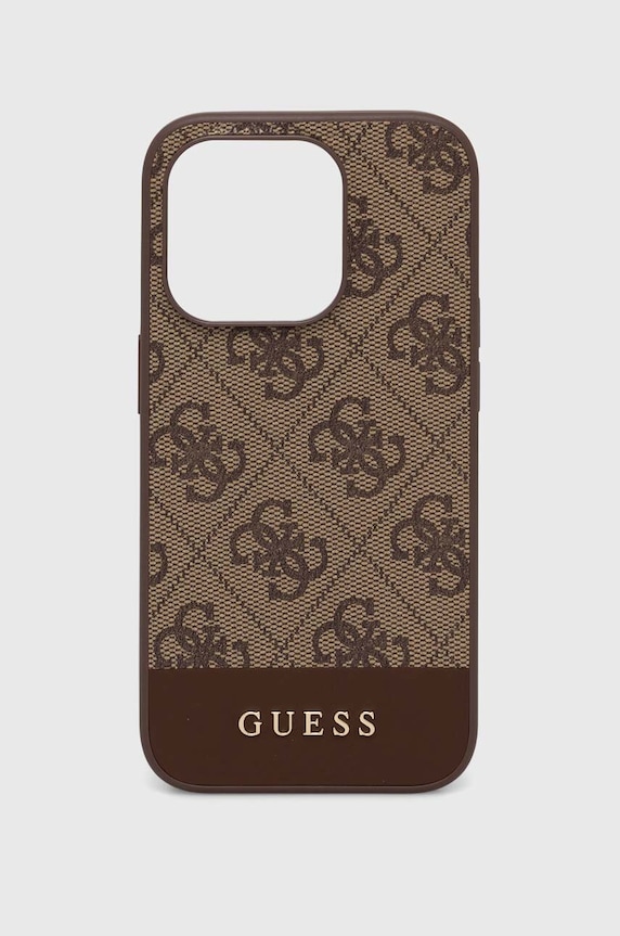 Guess telefon tok iPhone 15 Pro 6.1" telefonhoz barna GUHCP15LG4GLBR