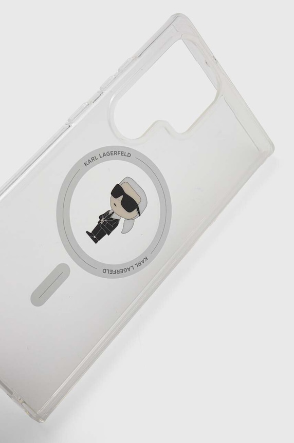 Puzdro na mobil Karl Lagerfeld S23 Ultra S918 KLHMS23LHFCKNOT priesvitná AA00