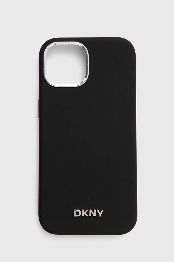 Obal na telefon Dkny iPhone 15 / 14 / 13 6.1" potisk černá DKHMP15SSMCHLK