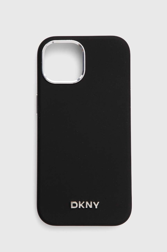 Obal na telefon Dkny iPhone 15 / 14 / 13 6.1" potisk černá DKHMP15SSMCHLK