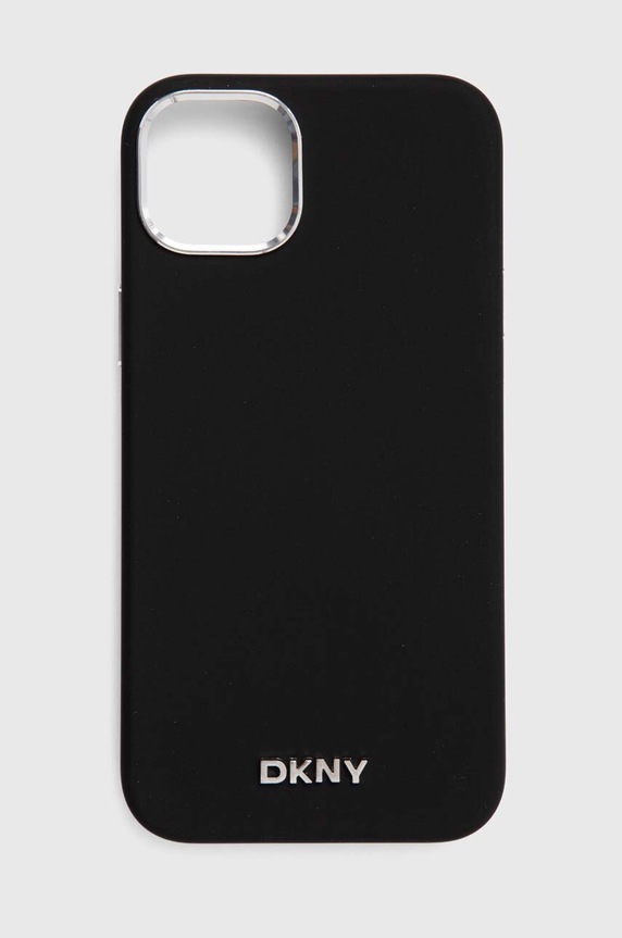 Dkny telefon tok iPhone 15 Plus / 14 Plus nyomtatásos fekete DKHMP15MSMCHLK