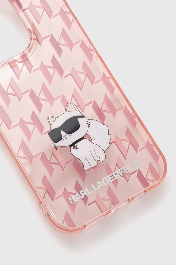 Karl Lagerfeld telefon tok iPhone 15 Pro 6.1 KLHCP15LHNCMKLP rózsaszín AA00