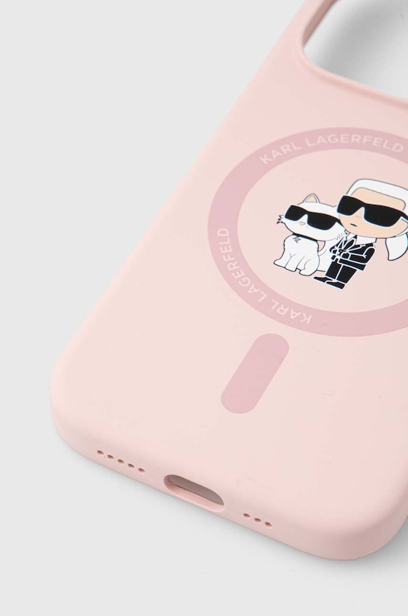 Puzdro na mobil Karl Lagerfeld iPhone 15 Pro 6.1 KLHMP15LSCMKCRHP ružová AA00