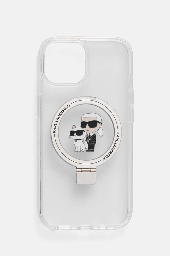 Etui za telefon Karl Lagerfeld iPhone 15 / 14 / 13 6.1 za telefon transparentna KLHMP15SHMRSKCH