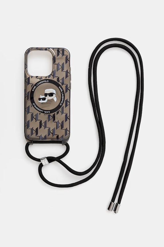 Puzdro na mobil Karl Lagerfeld iPhone 15 Pro 6.1" KLHMP15LHCKCKLCK čierna AA00