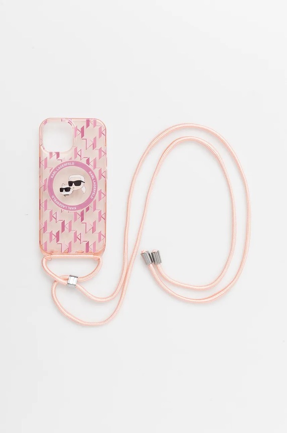 Karl Lagerfeld etui na telefon iPhone 15 / 14 / 13 6.1" KLHMP15SHCKCKLCP różowy AA00