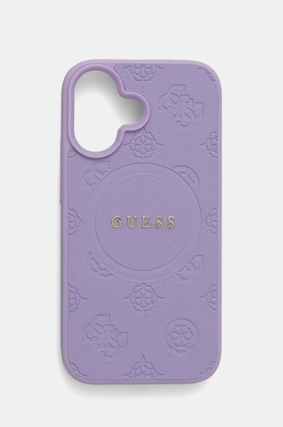 Guess etui pentru telefon iPhone 16 6.1 pentru telefon violet GUHMP16SPSAPSMEU
