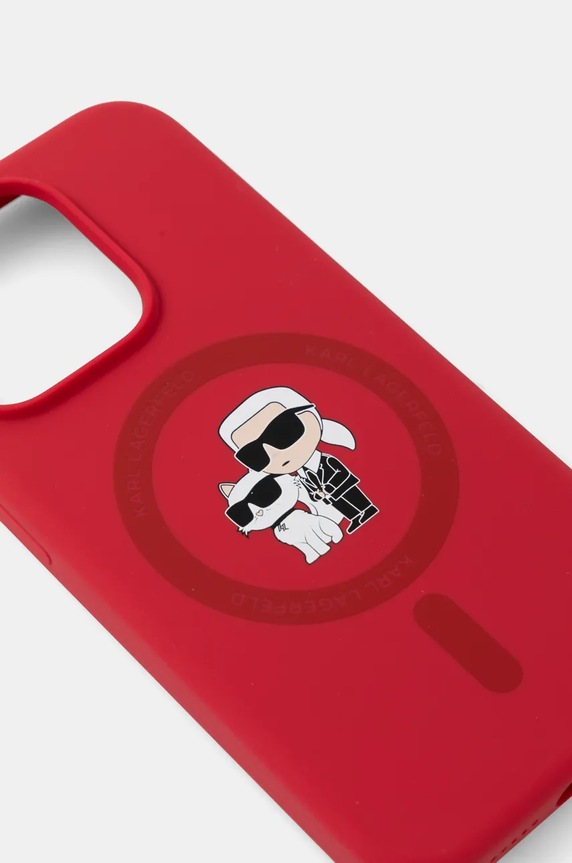 Karl Lagerfeld telefon tok iPhone 15 Pro 6.1 KLHMP15LSCMKCRHR piros AA00