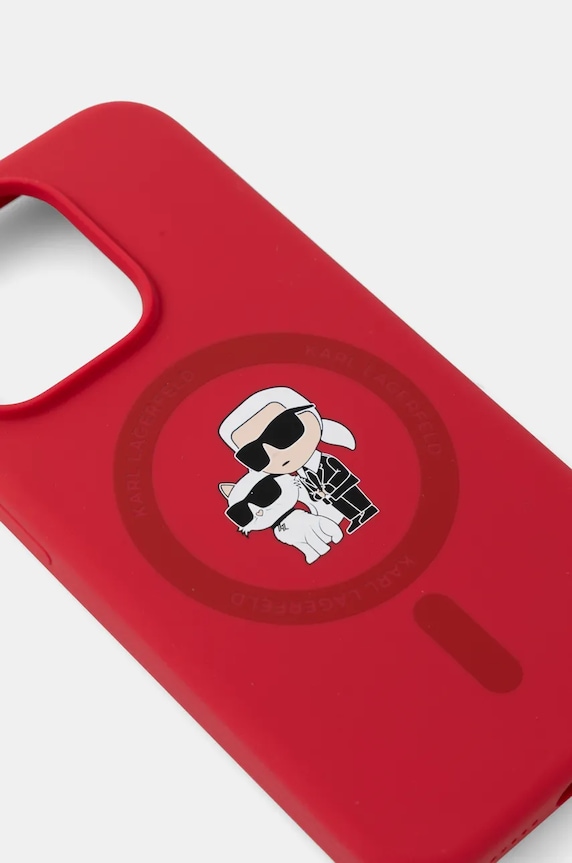 Karl Lagerfeld telefon tok iPhone 15 Pro 6.1 KLHMP15LSCMKCRHR piros AA00