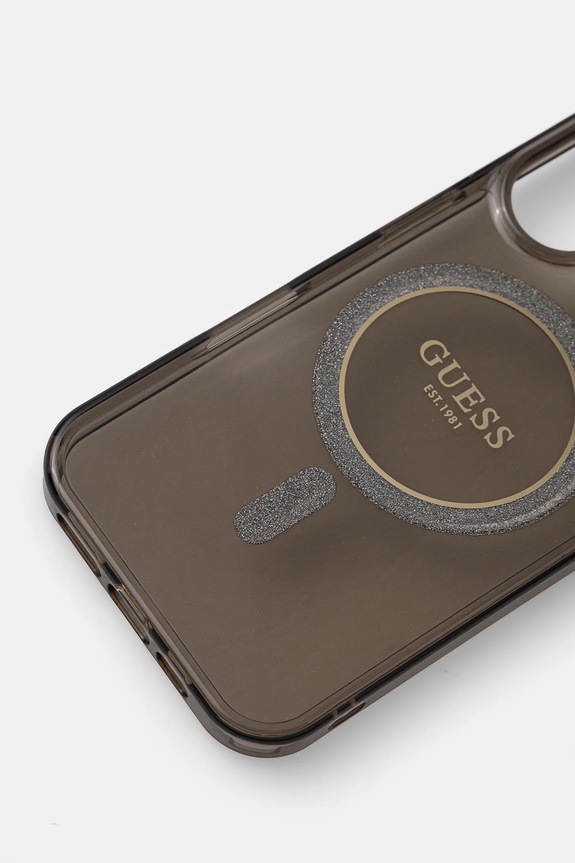 Puzdro na mobil Guess iPhone 16 6.1 GUHMP16SHFGEREK čierna AA00