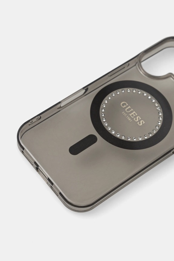 Guess husă pentru telefon iPhone 16 6.1 GUHMP16SPFTDTEK negru AA00