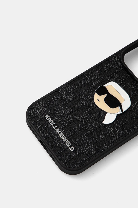 Etui za telefon Karl Lagerfeld iPhone 16 Pro 6.3 KLHCP16LPGKLKIPK crna AA00