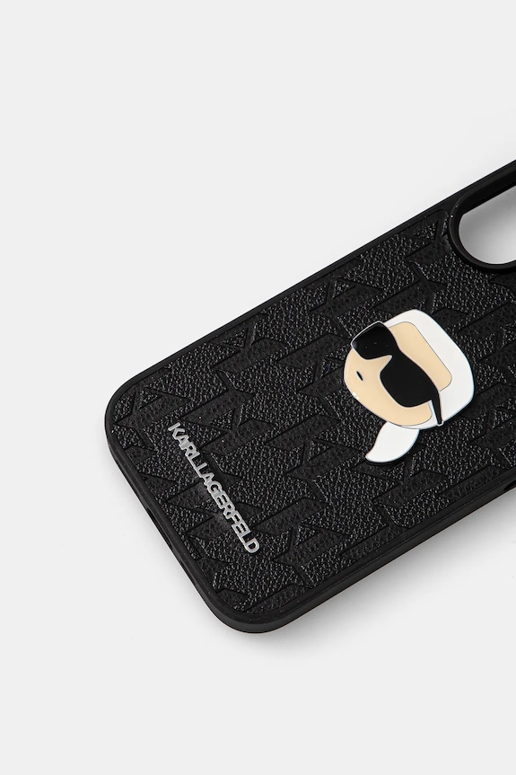 Etui za telefon Karl Lagerfeld iPhone 16 6.1 KLHCP16SPGKLKIPK crna AA00