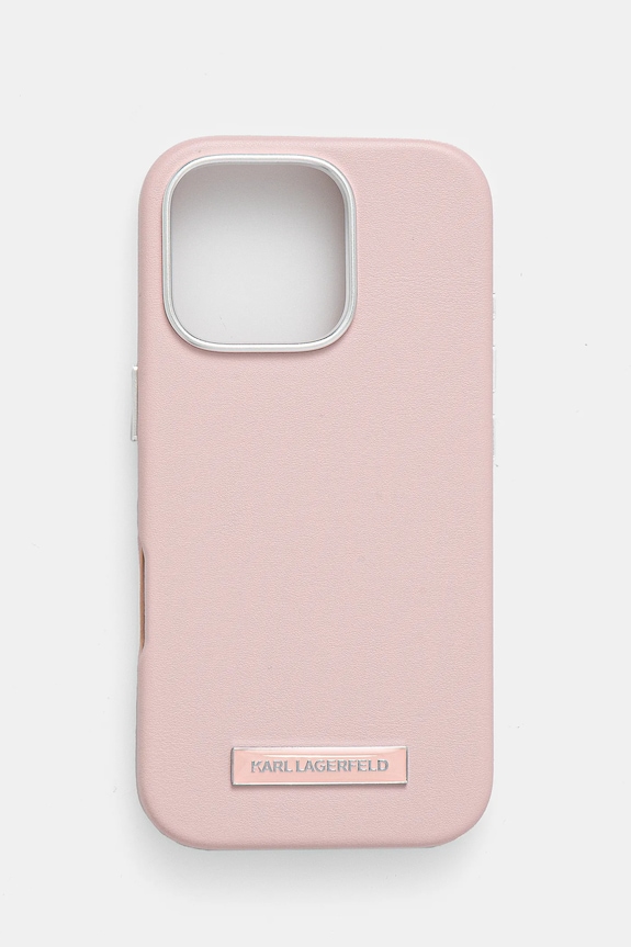 Etui za telefon Karl Lagerfeld iPhone 16 Pro 6.3 za telefon roza KLHMP16LPGMSRPP