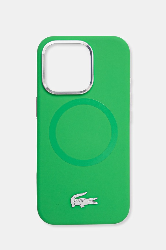 Lacoste Husa pentru telefon iPhone 16 Pro 6.3 pentru telefon verde LCHMP16LSMAN