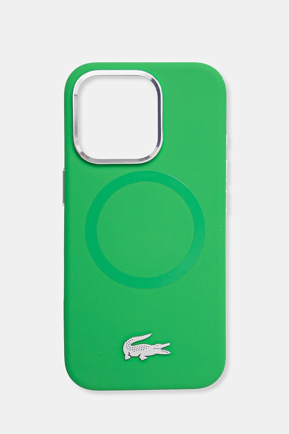 Puzdro na mobil Lacoste iPhone 16 Pro 6.3 na mobil zelená LCHMP16LSMAN