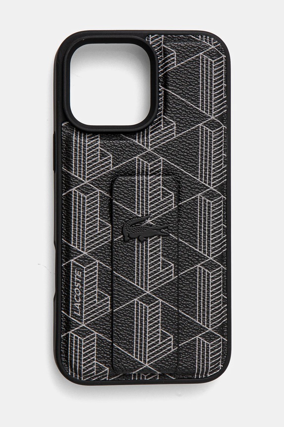 Lacoste husa pentru telefon iPhone 16 Pro Max 6,9 pentru telefon negru LCHCP16XGSPBSK