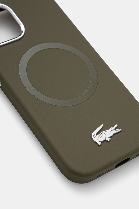 Puzdro na mobil Lacoste iPhone 15 6.1 LCHMP15SSMAB zelená AA00