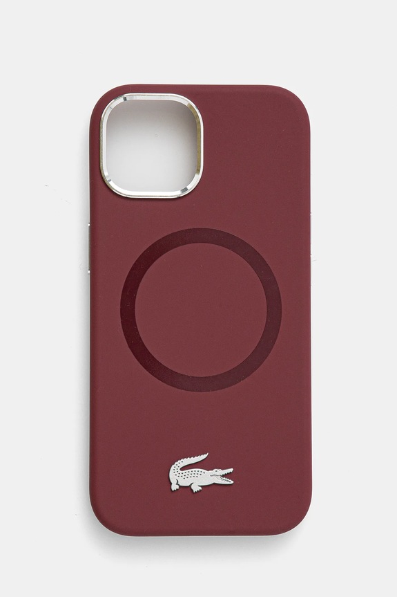 Lacoste etui na telefon iPhone 15 6.1 na telefon bordowy LCHMP15SSMAR