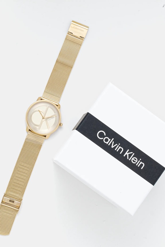 Doplňky Hodinky Calvin Klein 25200034 zlatá