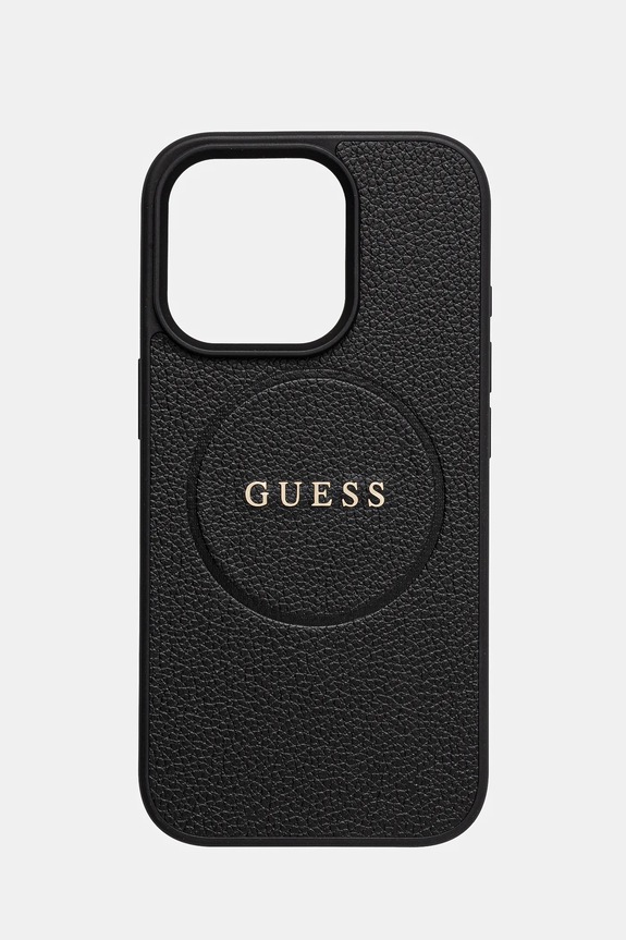 Obal na telefon Guess iPhone 16 Pro 6.3 na mobil černá GUHMP16LPGHSMMK