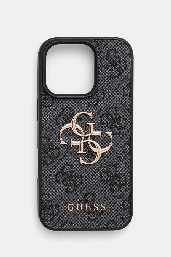 Guess Husa pentru telefon iPhone 16 Pro 6.3 pentru telefon negru GUHCP16L4GMGGR
