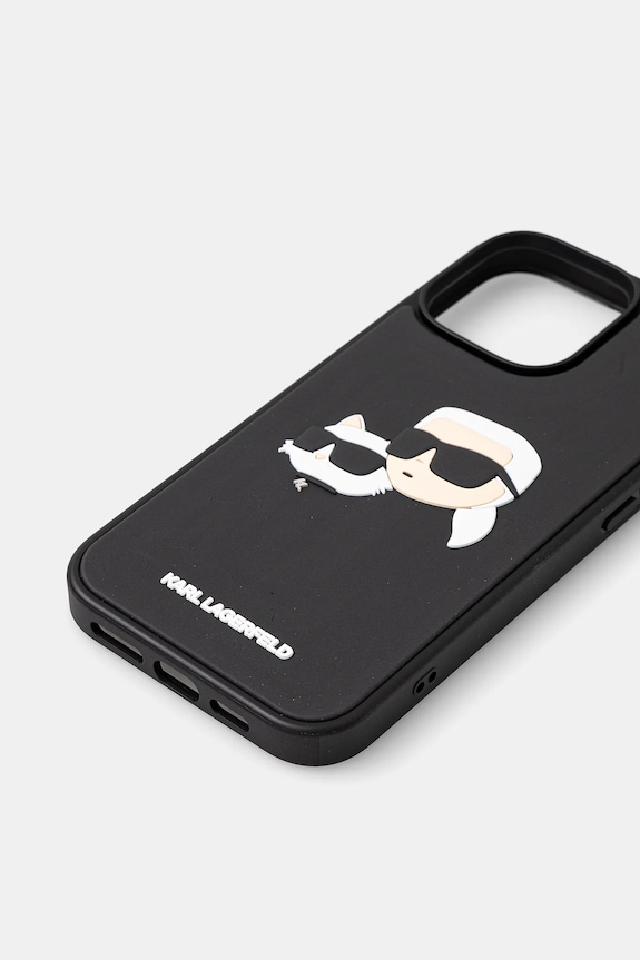 Puzdro na mobil Karl Lagerfeld iPhone 16 Pro Max KLHCP16XRBCKCHLK čierna AA00