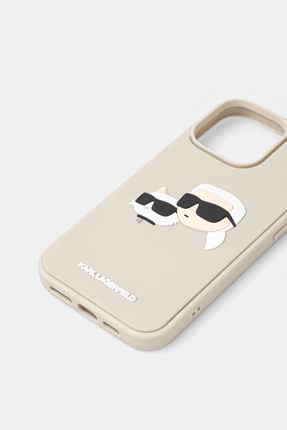 Karl Lagerfeld etui na telefon iPhone 16 Pro Max KLHCP16XRBCKCHLE beżowy AA00