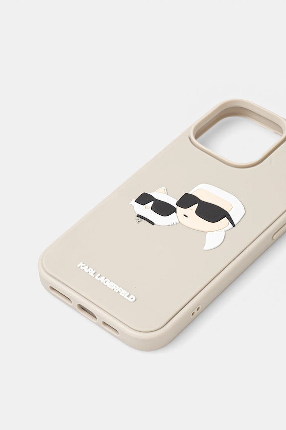 Karl Lagerfeld etui na telefon iPhone 16 Pro Max KLHCP16XRBCKCHLE beżowy AA00