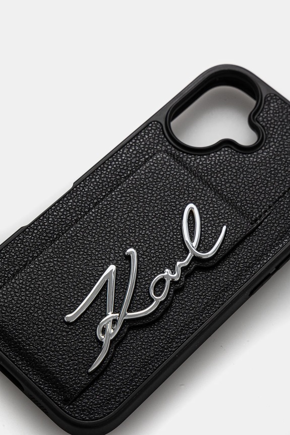 Θήκη κινητού Karl Lagerfeld iPhone 16 KLHCP16SPGPVKSK μαύρο AA00