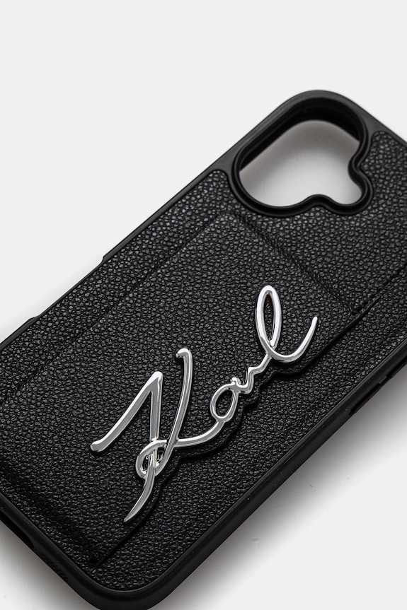 Θήκη κινητού Karl Lagerfeld iPhone 16 KLHCP16SPGPVKSK μαύρο AA00
