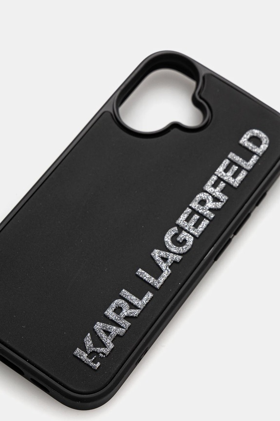 Karl Lagerfeld etui na telefon iPhone 16 KLHCP16SRBKGVCK czarny AA00