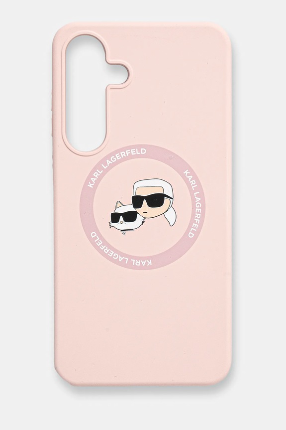 Karl Lagerfeld Husa pentru telefon Samsung Galaxy S25+ pentru telefon roz KLHMS25MSKCHTCP