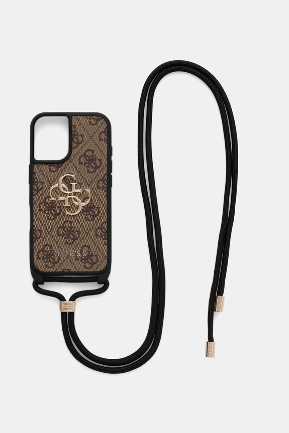 Guess etui na telefon iPhone 16 na telefon brązowy GUHCP16SP4GMGCRW