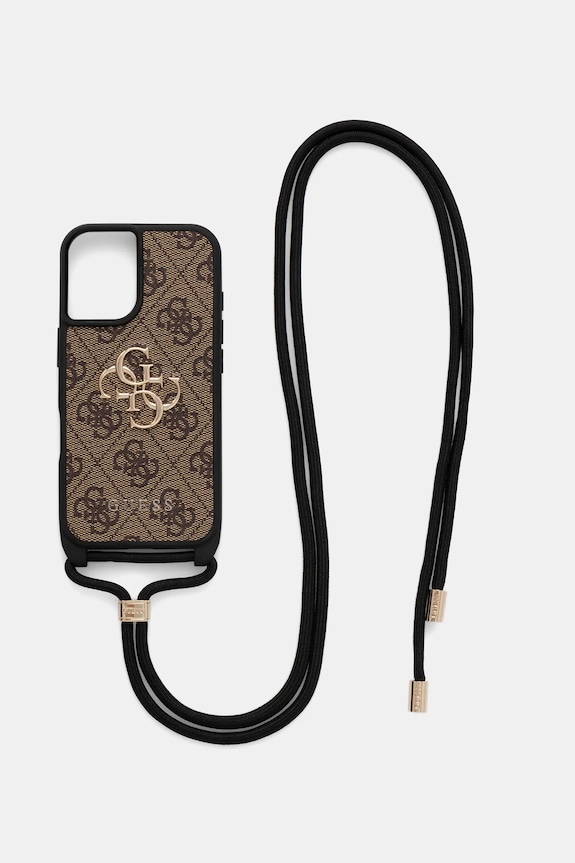 Guess etui na telefon iPhone 16 na telefon brązowy GUHCP16SP4GMGCRW