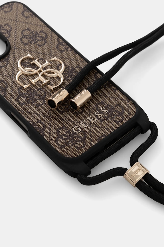 Guess etui na telefon iPhone 16 GUHCP16SP4GMGCRW brązowy AA00
